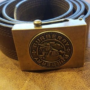 Authentic Brown Burberry leather Belt